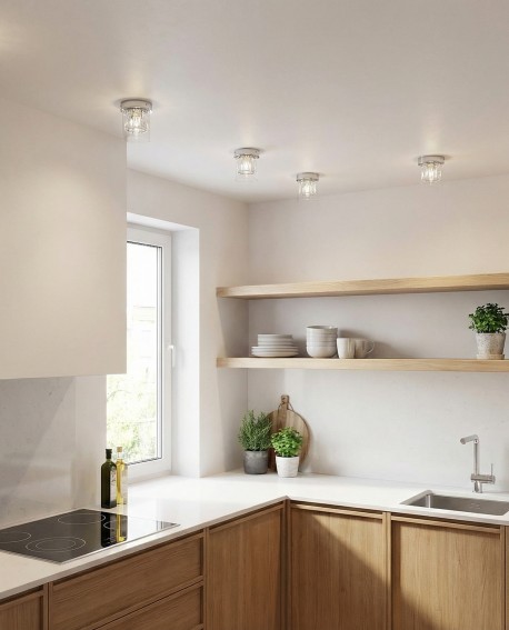 lampa sufitowa Deni chromowana od Lampit z nowoczesnym designem idealna do jadalni lub kuchni