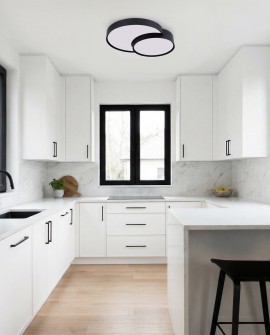 lampa sufitowa czarna Orbo Duo D48 od Lampit nowoczesne oświetlenie do kuchni i innych przestronnych wnętrz