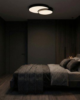 plafon Orbo Duo D48 czarny od Lampit nowoczesna lampa do kuchni z eleganckim wyglądem i funkcjonalnym oświetleniem