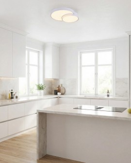 lampa sufitowa Orbo Duo D48 biała od Lampit stylowe oświetlenie do kuchni i innych współczesnych wnętrz
