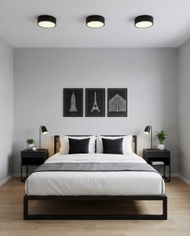 lampa sufitowa Orbo D23 czarna od Lampit nowoczesny design do oświetlenia biura z funkcjonalnym wykończeniem