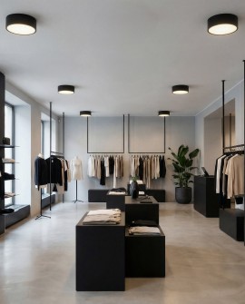 lampa sufitowa Orbo D23 czarna od Lampit elegancka oprawa sufitowa idealna do biura i przestrzeni z prostym stylem