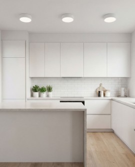 plafon sufitowy Orbo D23 biały od Lampit elegancka lampa do kuchni i nowoczesnych wnętrz