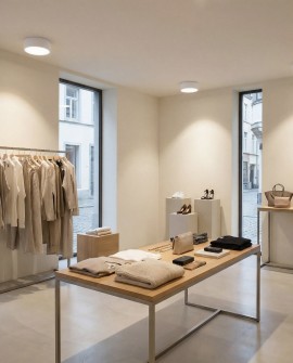 lampa sufitowa Orbo D23 biała od Lampit funkcjonalna lampa do przestronnych wnętrz w nowoczesnym stylu