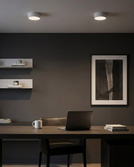 lampa sufitowa Orbo D23 biała od Lampit subtelna oprawa do kuchni z nowoczesnym wyglądem