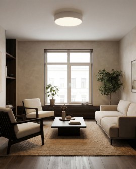 plafon sufitowy Orbo D40 biały od Lampit elegancka lampa do kuchni i nowoczesnych wnętrz