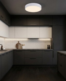 lampa sufitowa Orbo D40 biała od Lampit idealna do oświetlenia korytarzy i holi w nowoczesnym stylu