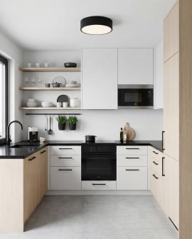 lampa sufitowa czarna Orbo 30 cm od Lampit subtelna oprawa do oświetlenia wnętrz w stylu nowoczesnym