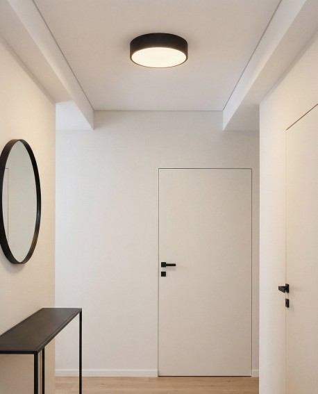 lampa sufitowa Orbo czarna 30 cm od Lampit nowoczesne oświetlenie z prostym designem idealne do wnętrz minimalistycznych