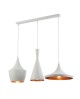 LAMPA WISZĄCA LOFT BIAŁA POTRÓJNA FOGGI TRIO