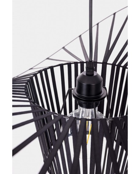 LAMPA WISZĄCA DESIGNERSKA CZARNA SOMBRERO D80