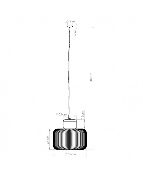 Lampa wisząca GABBIA 55