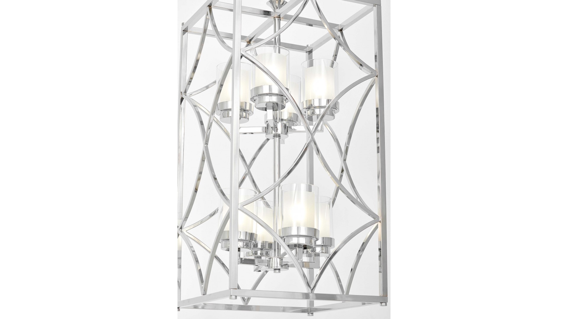 LAMPA WISZĄCA LOFT CHROMOWANA QUADRATO DUO
