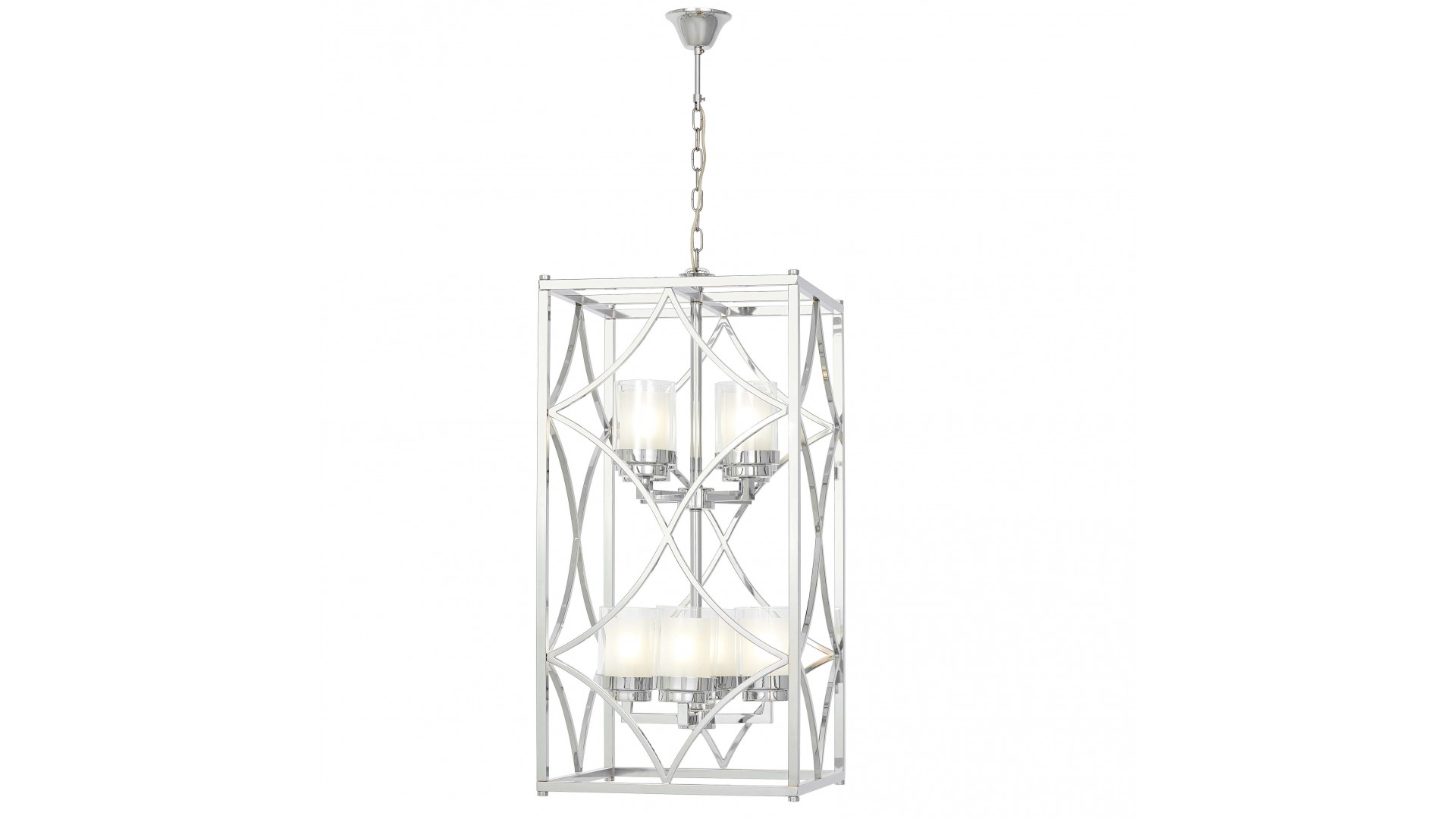 LAMPA WISZĄCA LOFT CHROMOWANA QUADRATO DUO