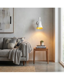 KINKIET LAMPA ŚCIENNA LOFT BIAŁA FOGGI W1 LUMINA DECO