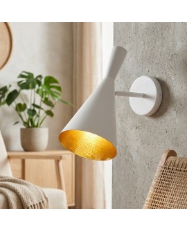 KINKIET LAMPA ŚCIENNA LOFT BIAŁA FOGGI W1 LUMINA DECO