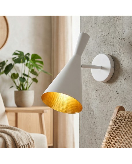 KINKIET LAMPA ŚCIENNA LOFT BIAŁA FOGGI W1 LUMINA DECO