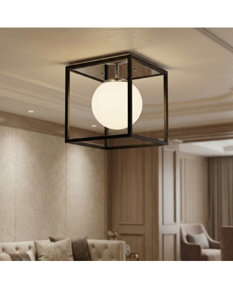 NOWOCZESNA LAMPA SUFITOWA CHROMOWANY PLAFON MALDINI W1 LUMINA DECO