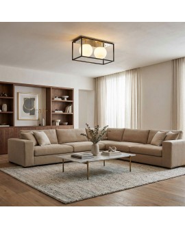 NOWOCZESNA LAMPA SUFITOWA ZŁOTY PLAFON MALDINI W2 LUMINA DECO