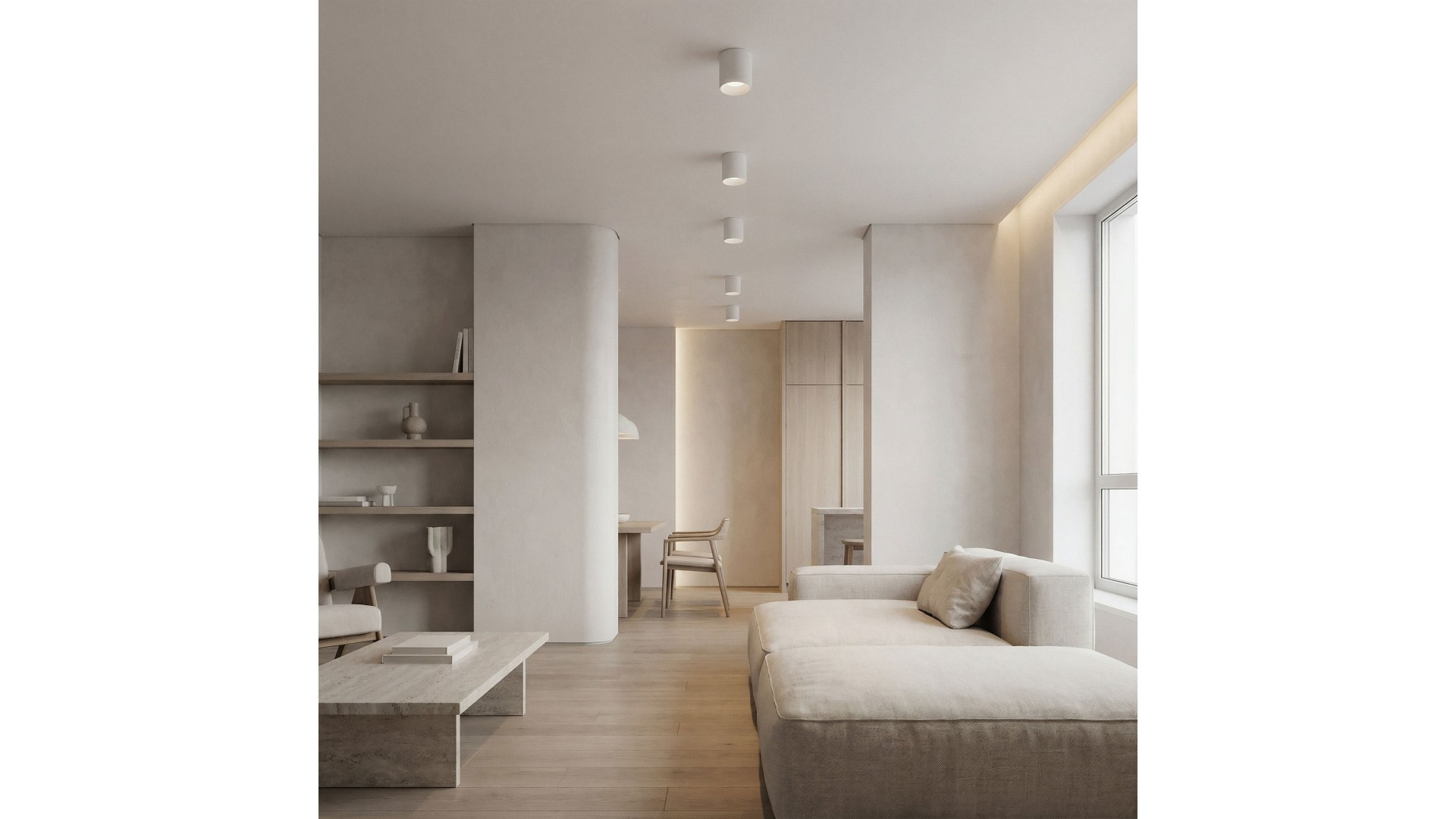 Lampa sufitowa NURI W1 SPOT LED w białym kolorze – nowoczesny design, subtelna elegancja do każdego wnętrza.