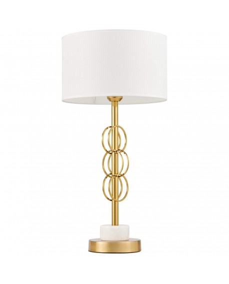 GLAMOUR LAMPA NOCNA Z MARMUREM BIAŁA AZZARIA