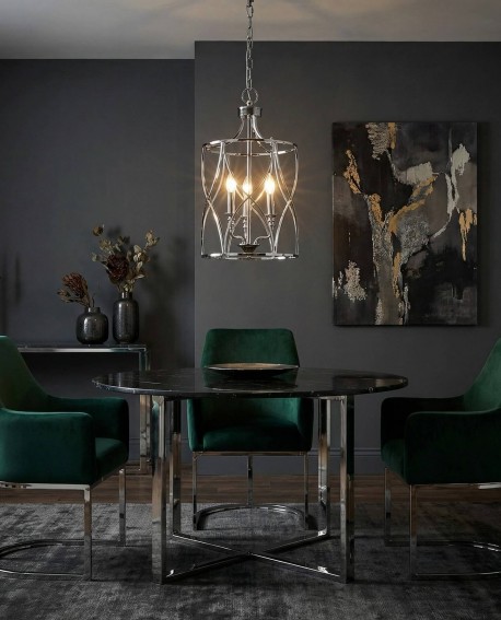 lampa wisząca sufitowa chromowana elmont w3 lumina deco na białym tle – DAMI DOMO