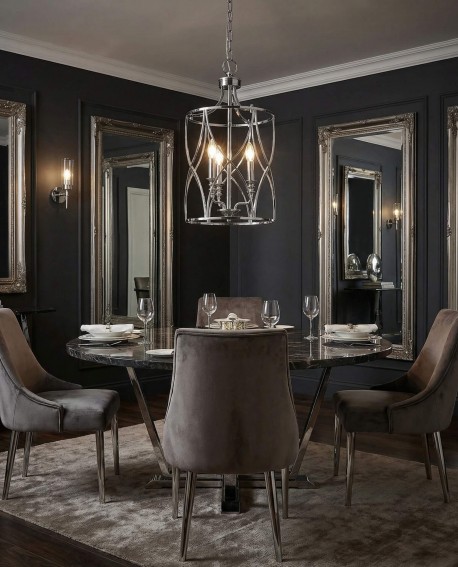 lampa wisząca sufitowa chromowana elmont w3 lumina deco na białym tle – DAMI DOMO