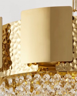 NOWOCZESNY ŻYRANDOL KRYSZTAŁOWY ZŁOTY DIONA D40