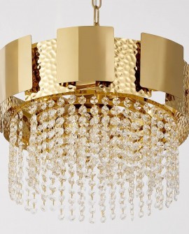 NOWOCZESNY ŻYRANDOL KRYSZTAŁOWY ZŁOTY DIONA D40