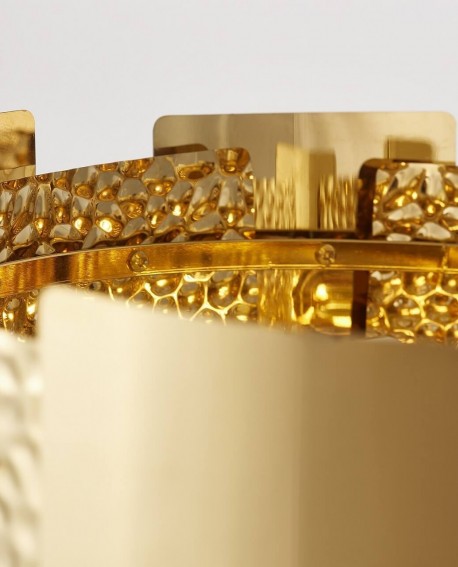 NOWOCZESNY ŻYRANDOL KRYSZTAŁOWY ZŁOTY DIONA D40