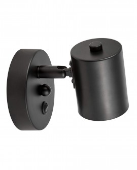 LAMPA ŚCIENNA KINKIET NOWOCZESNY CZARNY DORA W1