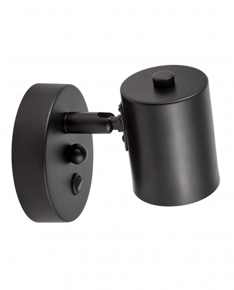 LAMPA ŚCIENNA KINKIET NOWOCZESNY CZARNY DORA W1