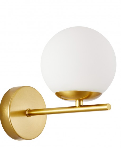 LAMPA ŚCIENNA KINKIET NOWOCZESNY SZCZOTKOWANY ZŁOTY LEDO W1