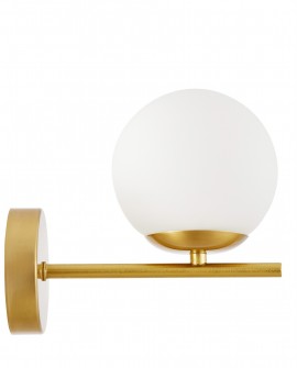 LAMPA ŚCIENNA KINKIET NOWOCZESNY SZCZOTKOWANY ZŁOTY LEDO W1