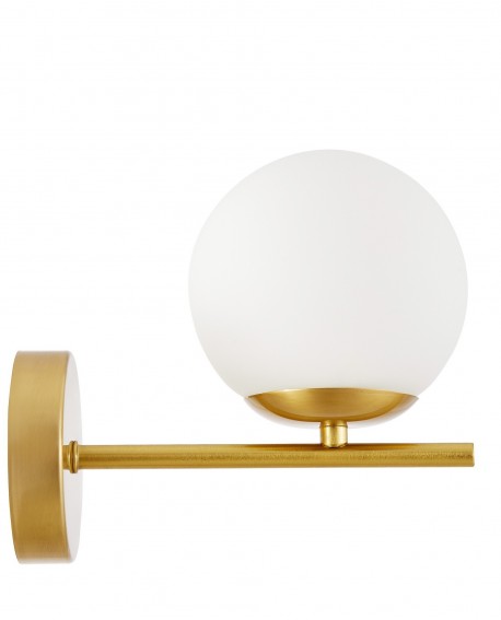 LAMPA ŚCIENNA KINKIET NOWOCZESNY SZCZOTKOWANY ZŁOTY LEDO W1