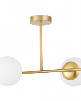 NOWOCZESNA LAMPA SUFITOWA WISZĄCA SZCZOTKOWANE ZŁOTO LEDO W2