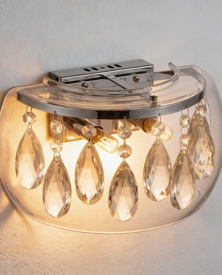 LAMPA ŚCIENNA KINKIET NOWOCZESNY TOSSO CLEAR W1 LUMINA DECO