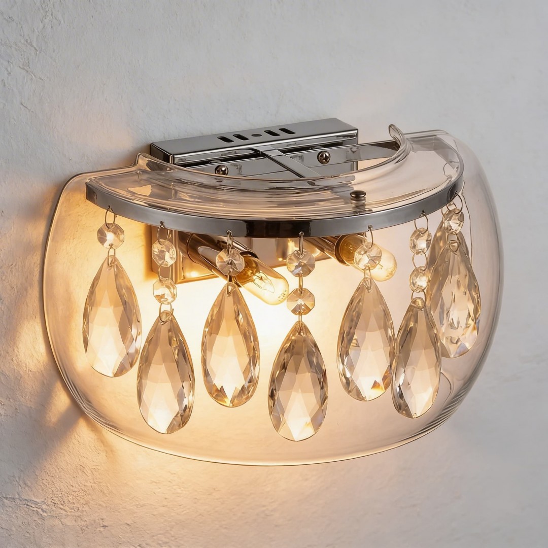 LAMPA ŚCIENNA KINKIET NOWOCZESNY TOSSO CLEAR W1 LUMINA DECO