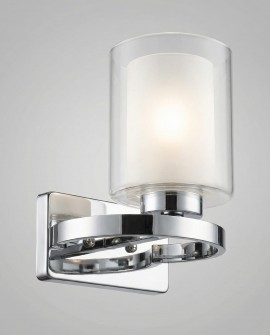 kinkiet loft santini w1 chromowany z mlecznym kloszem lumina deco