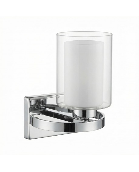 kinkiet loft santini w1 chromowany z mlecznym kloszem lumina deco