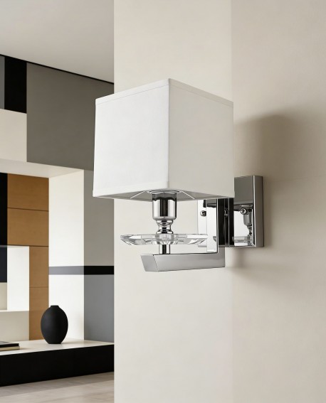 lampa scienna kinkiet biale abazury fianelo w1 lumina deco