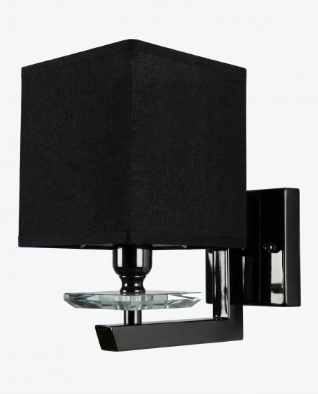 LAMPA ŚCIENNA KINKIET Z CZARNYMI ABAŻURAMI FIANELO W1 LUMINA DECO