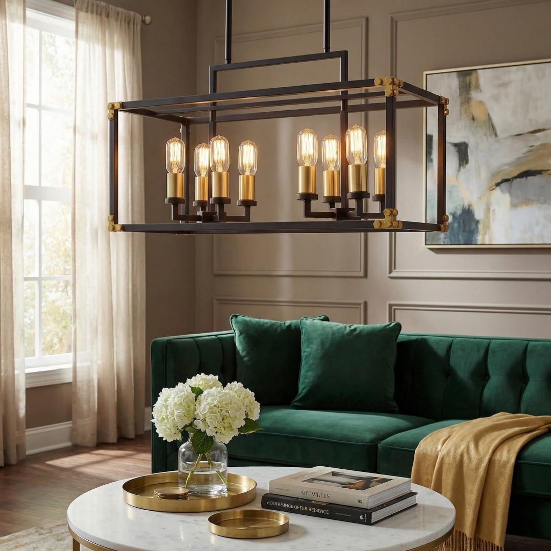 LAMPA WISZĄCA LOFT CZARNO-ZŁOTA SZCZOTKOWANA WALDORF W8 LUMINA DECO