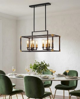 LAMPA WISZĄCA LOFT CZARNO-MOSIĘŻNA WALDORF W8 LUMINA DECO