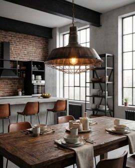 LAMPA WISZĄCA INDUSTRIALNA LOFT STARY MOSIĄDZ ARIGIO D45 LUMINA DECO