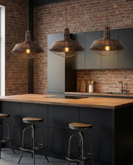 LAMPA WISZĄCA INDUSTRIALNA LOFT STARY MOSIĄDZ ARIGIO D45 LUMINA DECO