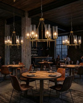 LAMPA WISZĄCA NOWOCZESNA ZŁOTO SZCZOTKOWANE MORATTI W6 LUMINA DECO