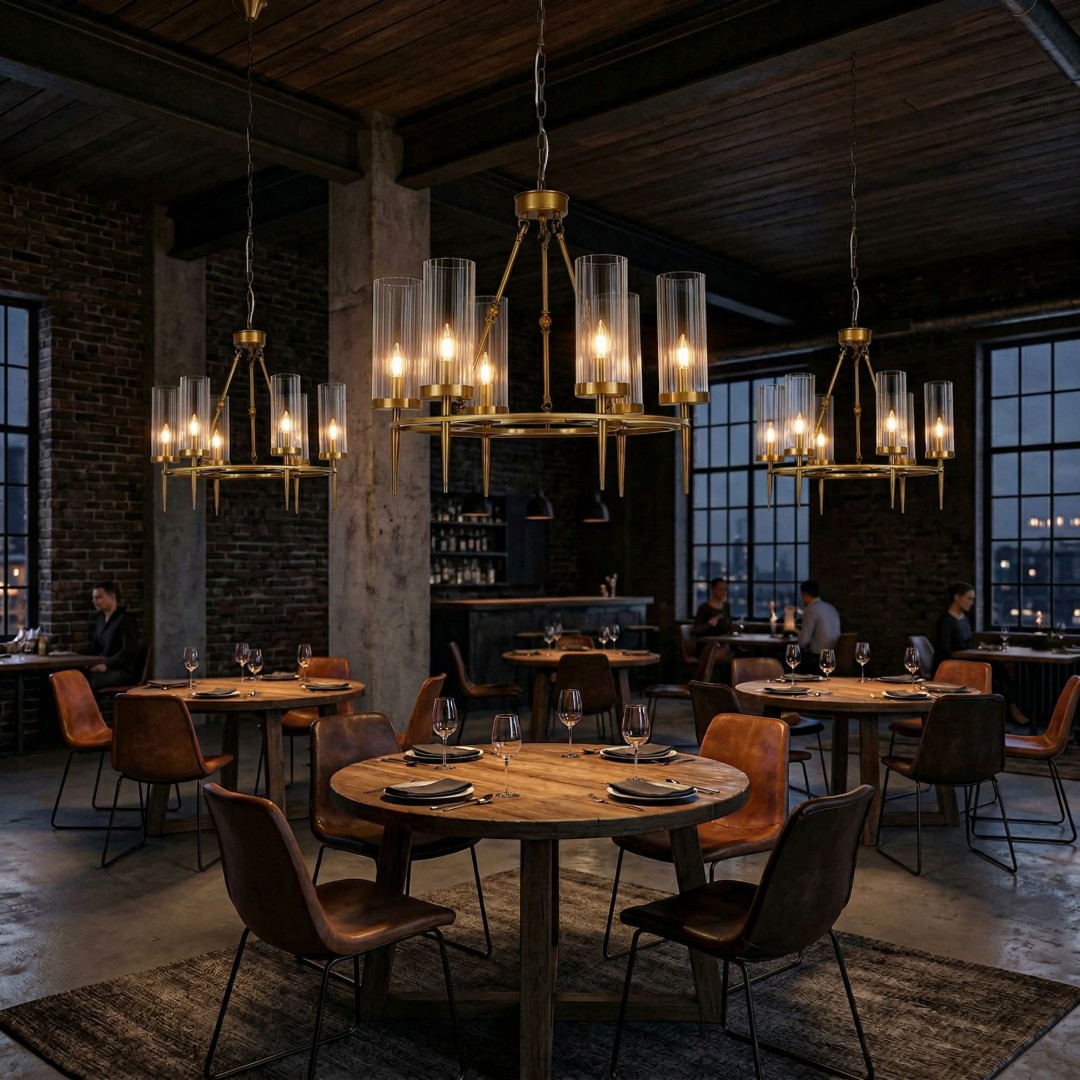 LAMPA WISZĄCA NOWOCZESNA ZŁOTO SZCZOTKOWANE MORATTI W6 LUMINA DECO