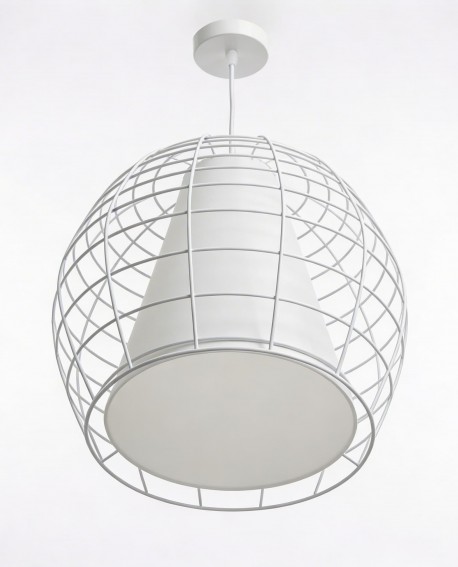 NOWOCZESNA LAMPA WISZĄCA BIAŁA BOLZANO