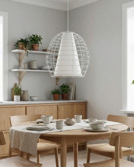 NOWOCZESNA LAMPA WISZĄCA BIAŁA BOLZANO